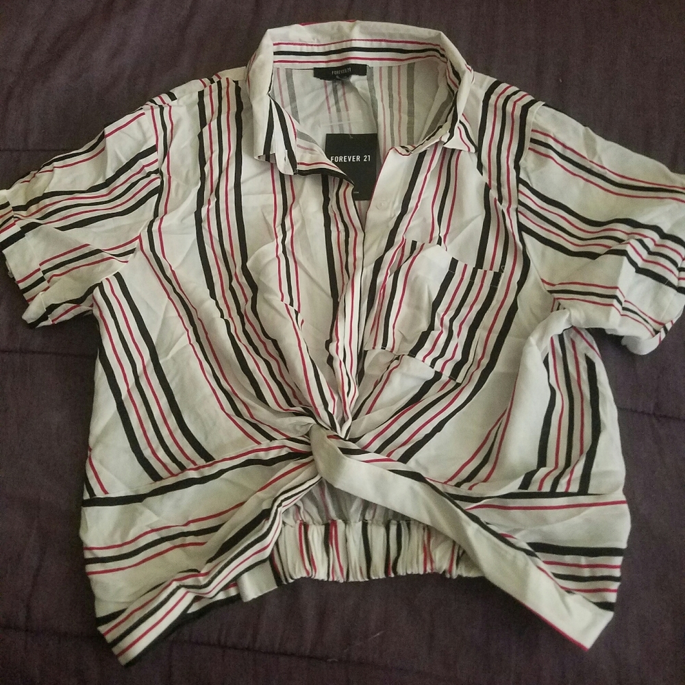 Forever 21 striped crop top
